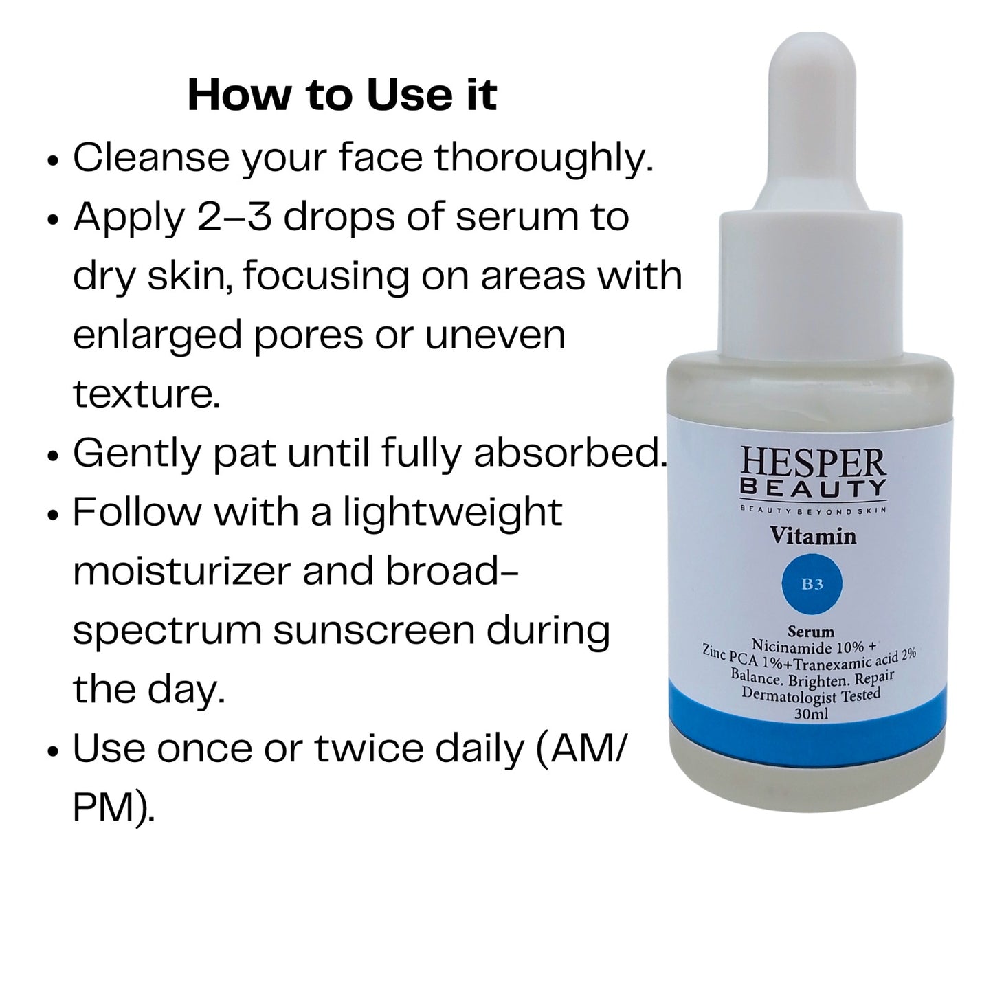 Niacinamide Serum (Niacinamide 10% + Zinc PCA 1% + Tranexamic Acid 2%)